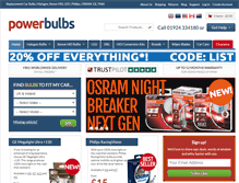 Tablet Screenshot of powerbulbs.com